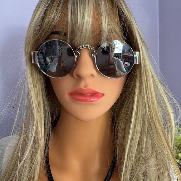 Zara Silver Safari Sunglasses with Black Accents - Picture 14 of 15